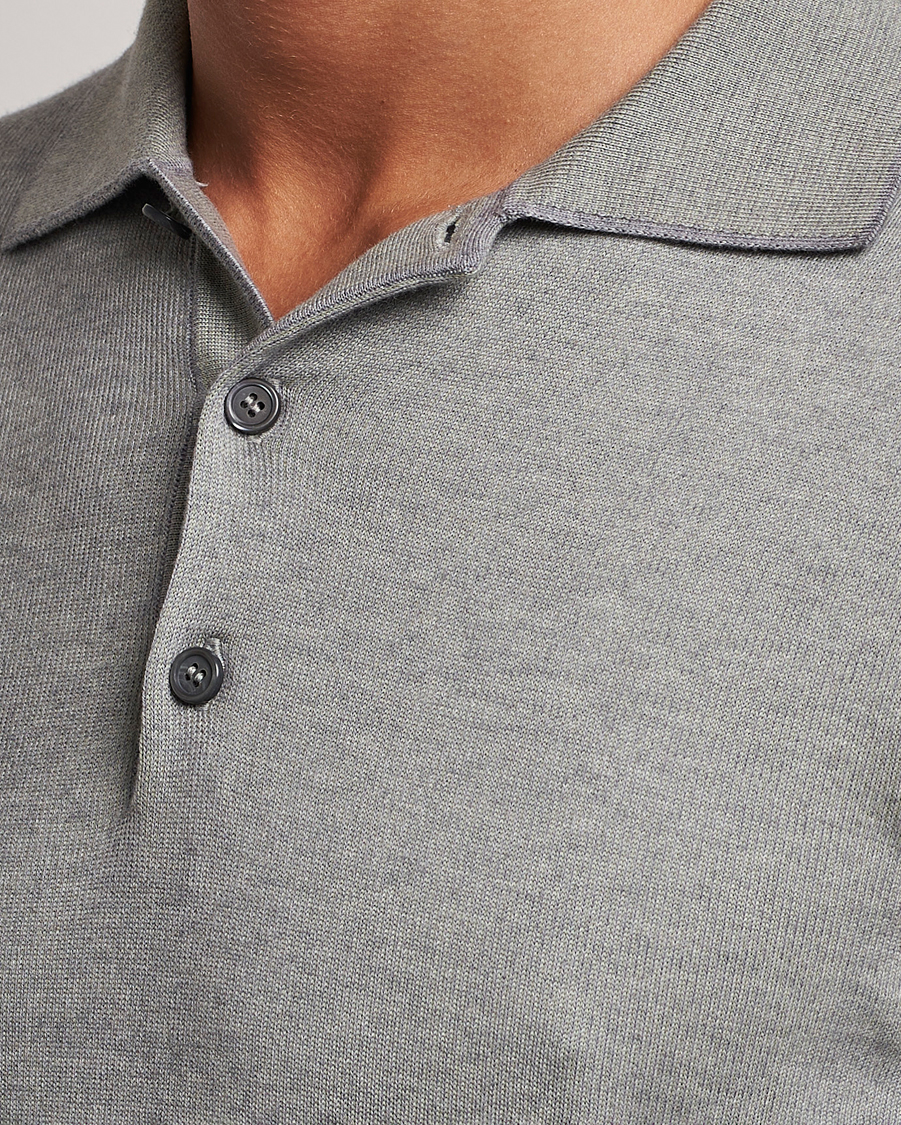 Herren | Pullover | Brioni | Cashmere Blend Long Sleeve Polo Sage