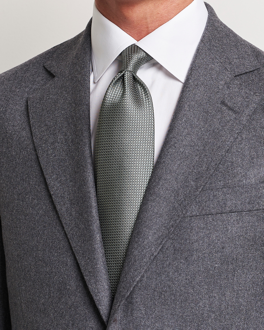 Herren |  | Brioni | Jacquard Silk Tie Sage