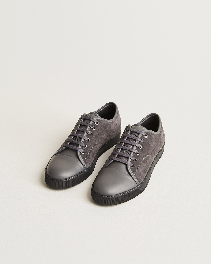 Herren |  | Lanvin | Nappa Cap Toe Sneaker Dark Grey