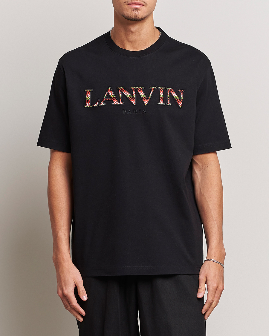 Herren | Schwartze t-shirts | Lanvin | Curb Logo T-Shirt Black