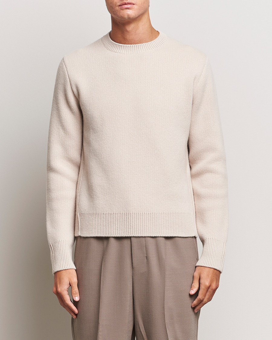 Herren |  | Lanvin | Cashmere Blend Crew Neck Sweater Light Beige