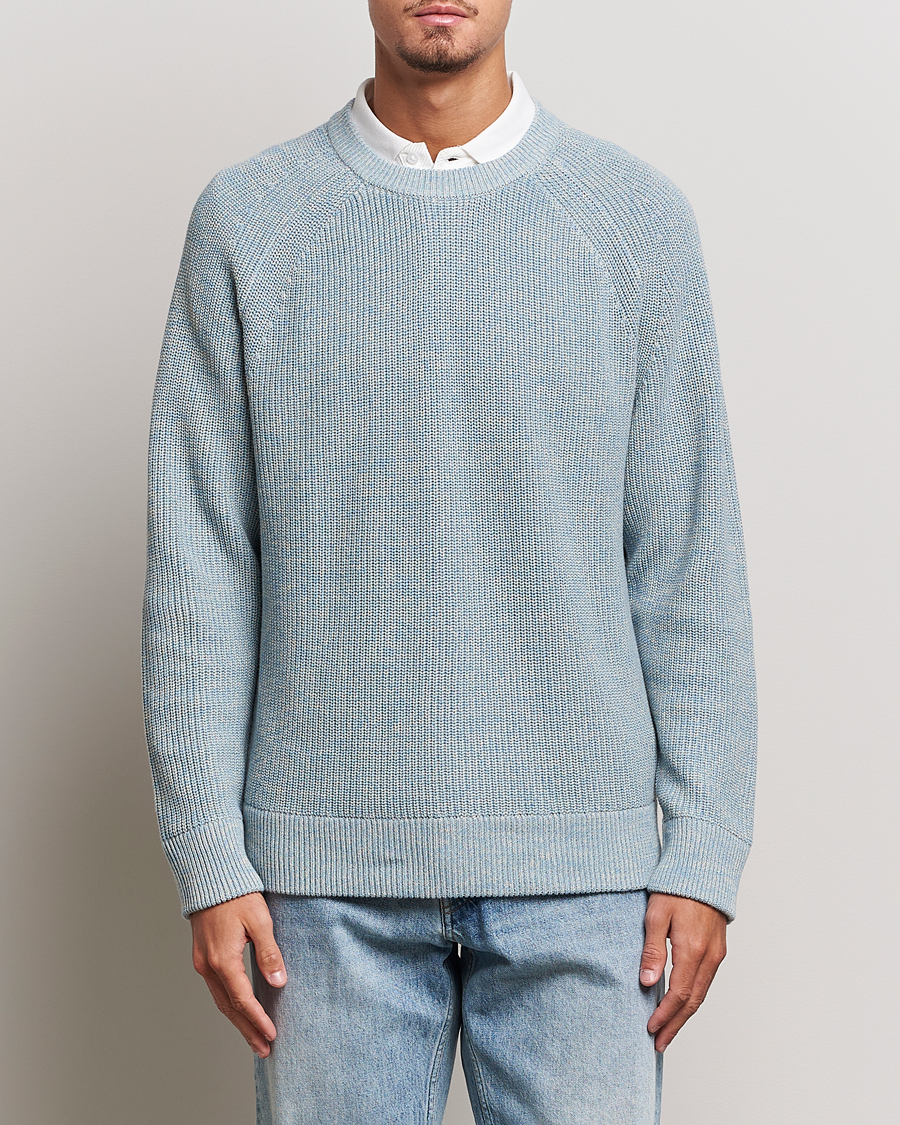 Herren |  | NN07 | Jacobo Organic Cotton Knitted Sweater Ashley Blue Mel
