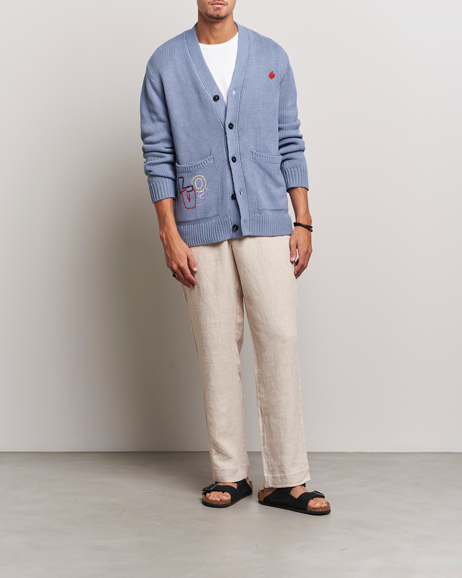 Herren | Pullover | NN07 | Milton Knitted Cardigan Ashley Blue Mel