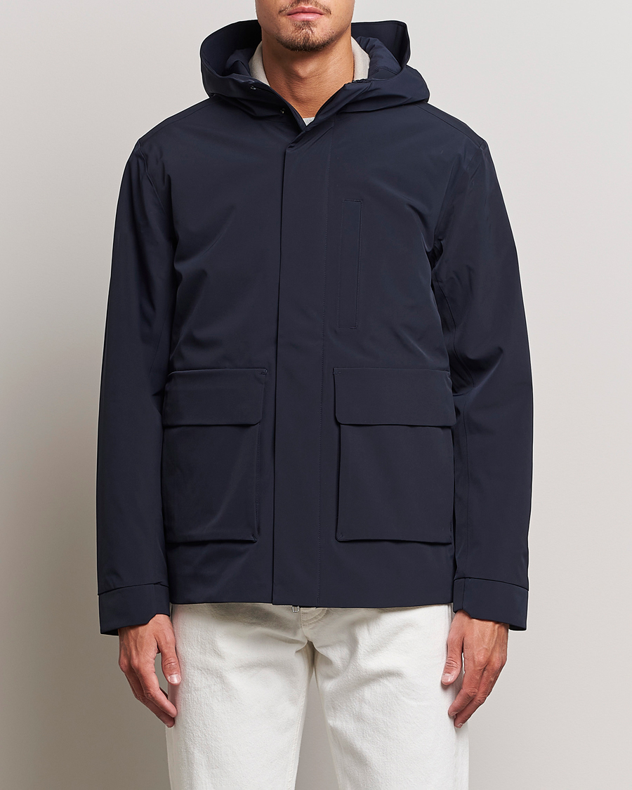 Herren | Casual Jacken | NN07 | Greg Primaloft Hooded Jacket Navy