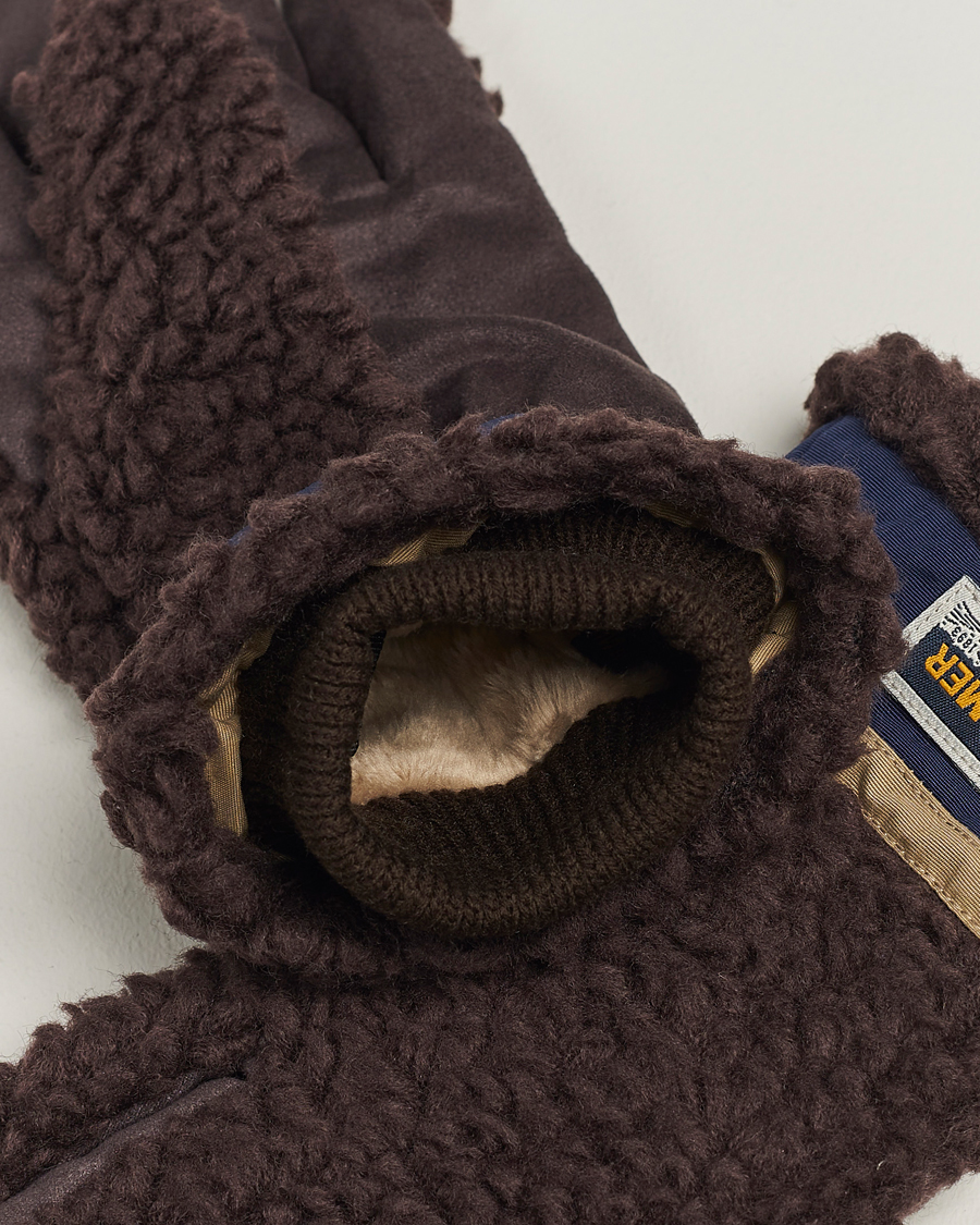 Men | Gloves | Elmer by Swany | Sota Wool Teddy Gloves Brown