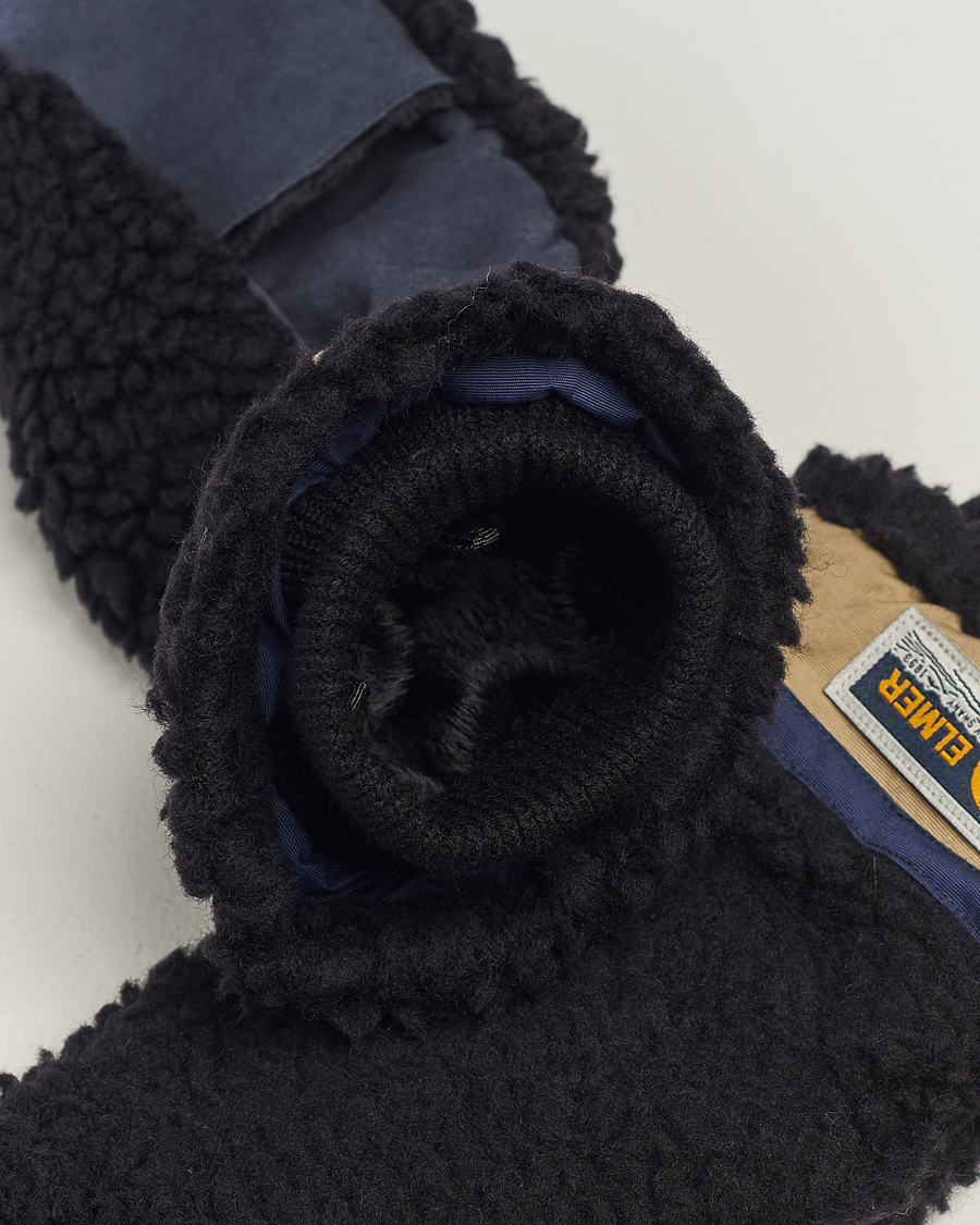 Herren | Elmer by Swany Miyo Wool Teddy Mittens Black | Elmer by Swany | Miyo Wool Teddy Mittens Black