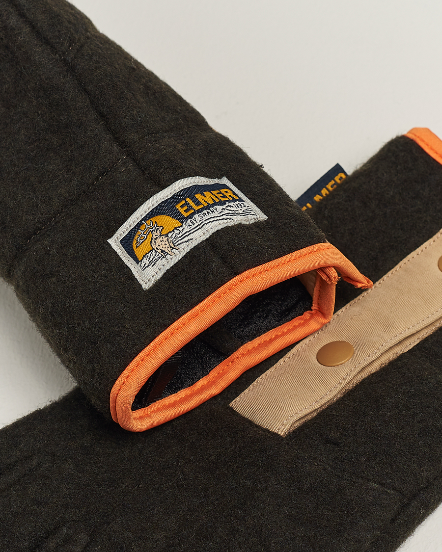 Herren | Elmer by Swany Recycled Wool Fleece Gloves Dark Brown | Elmer by Swany | Recycled Wool Fleece Gloves Dark Brown
