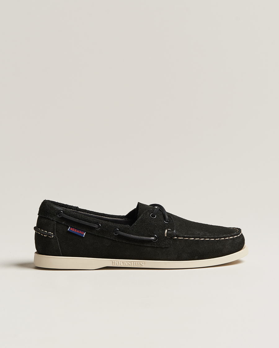 Herren | Segelschuhe | Sebago | Docksides Suede Boat Shoe Black