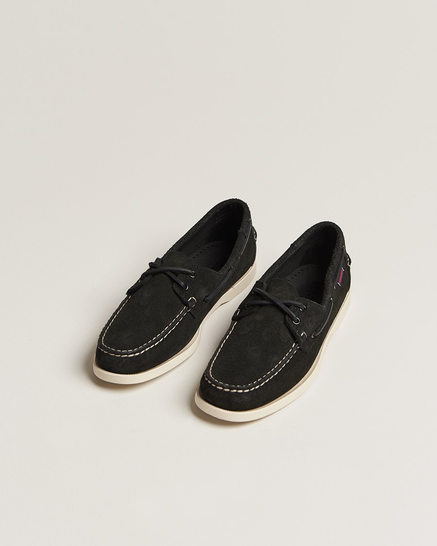 Herren | Schuhe | Sebago | Docksides Suede Boat Shoe Black