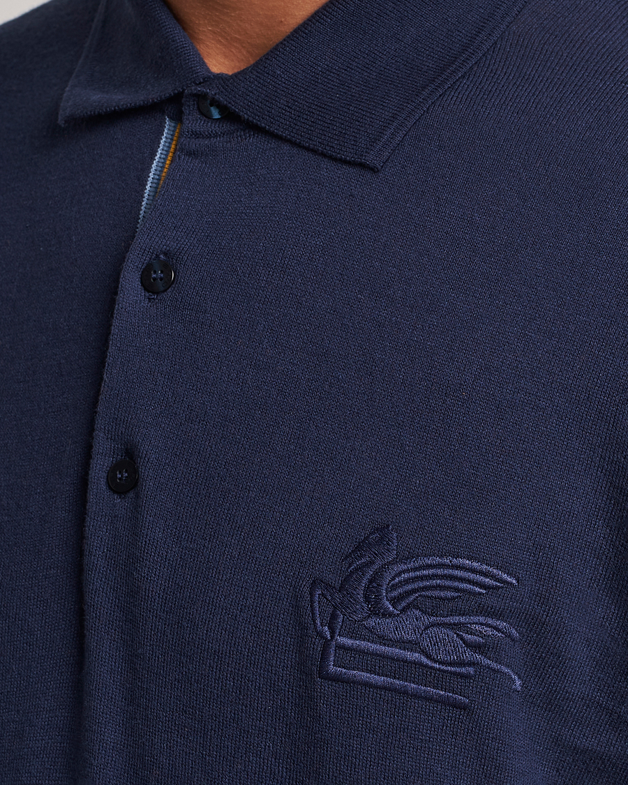 Herren | Poloshirts | Etro | Cotton/Cashmere Polo Navy