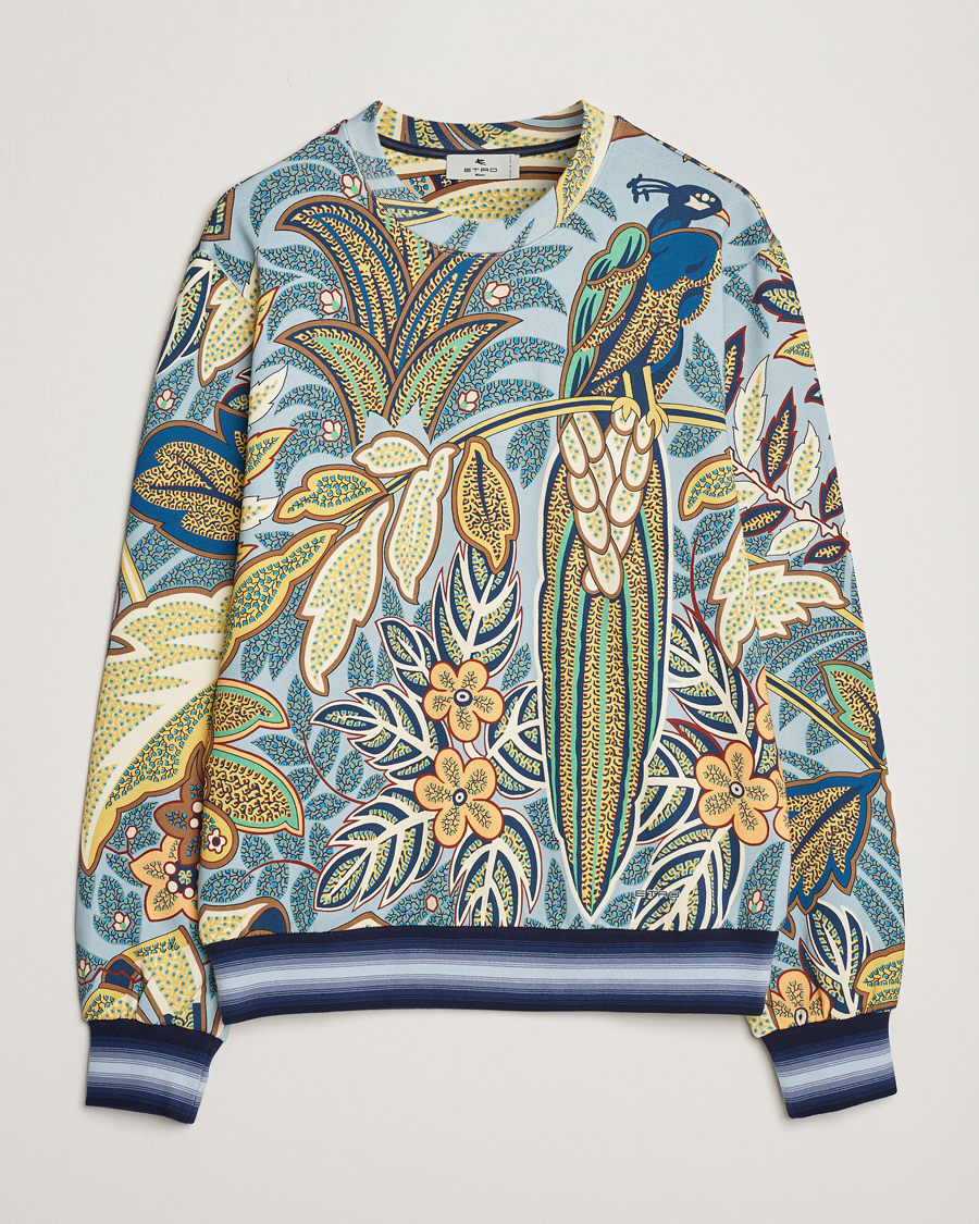 Herren |  | Etro | Jungle Printed Sweatshirt Azzurro