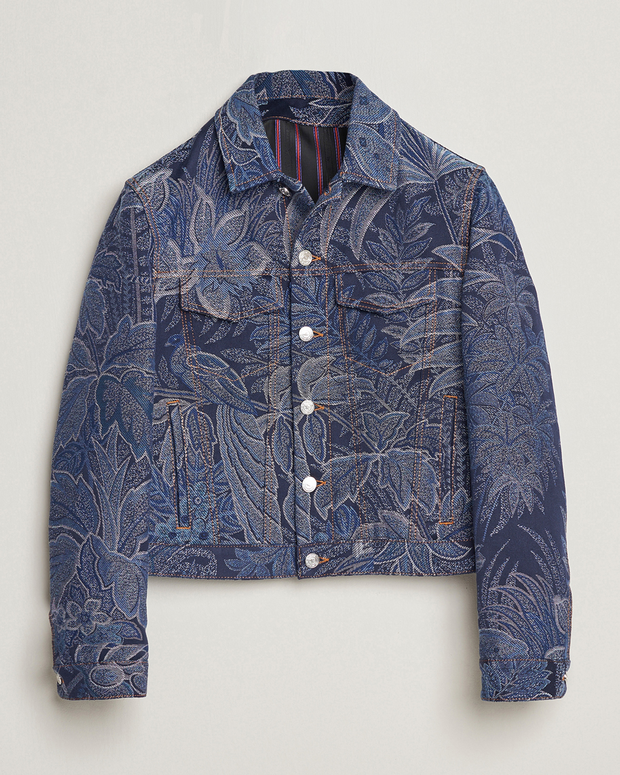 Herren | Jeansjacken | Etro | Jacquard Denim Jacket Azzurro