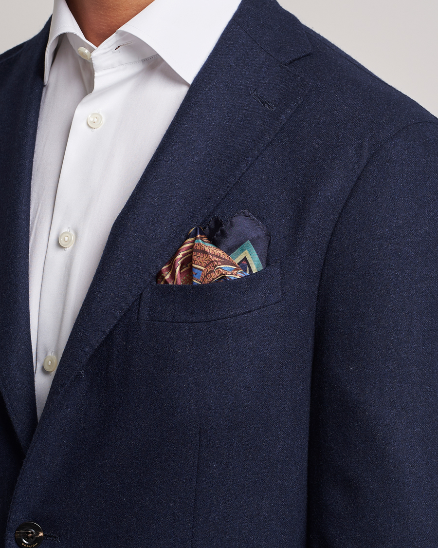 Herren |  | Etro | Bangalore Printed Pocket Square Navy