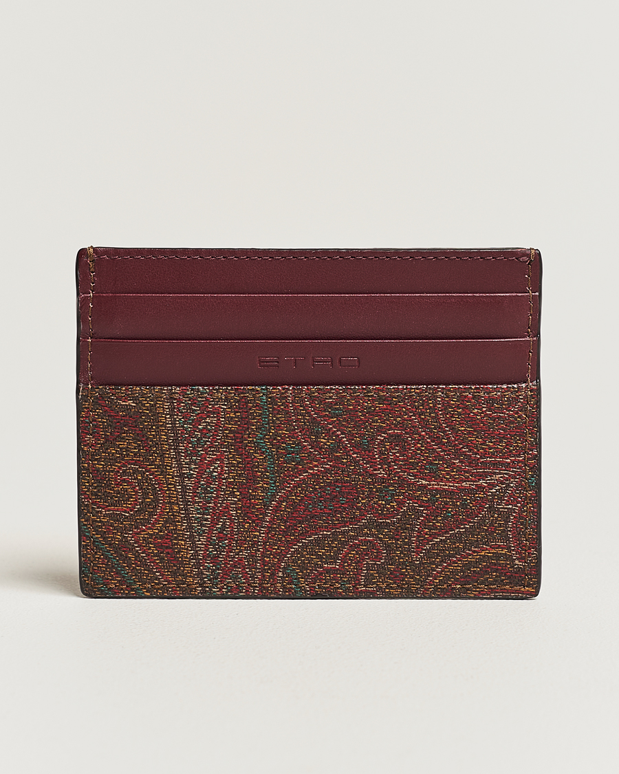 Herren |  | Etro | Paisley Leather Cardholder Burgundy