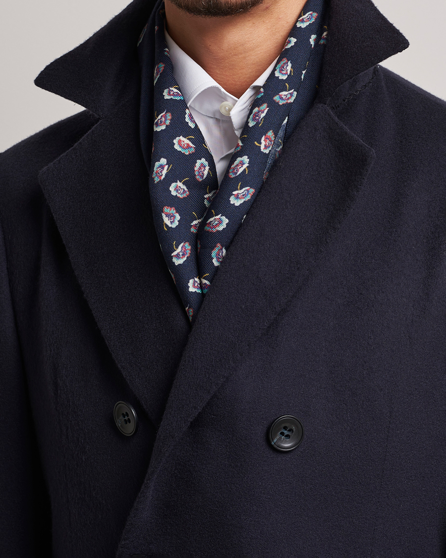 Herren | Schals | Etro | Printed Wool/Silk Scarf Navy
