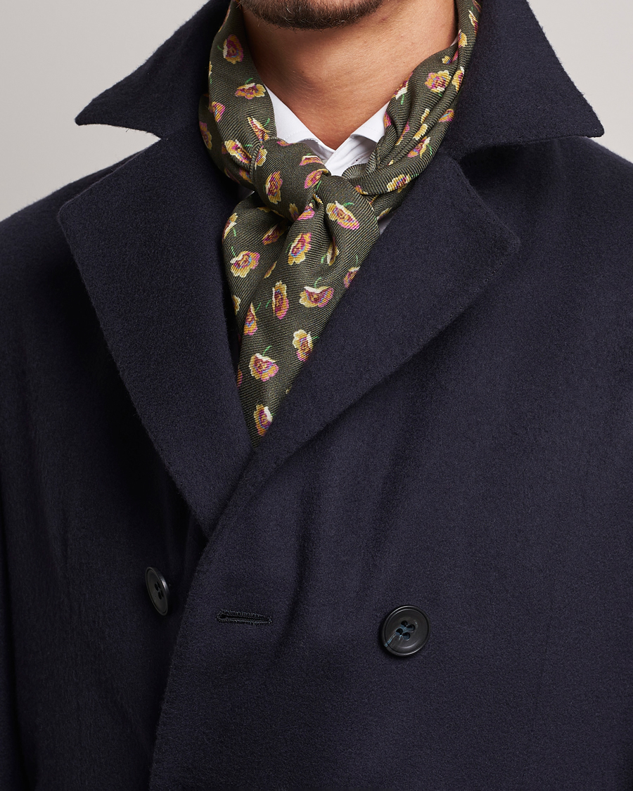 Herren | Etro Printed Wool/Silk Scarf Green | Etro | Printed Wool/Silk Scarf Green