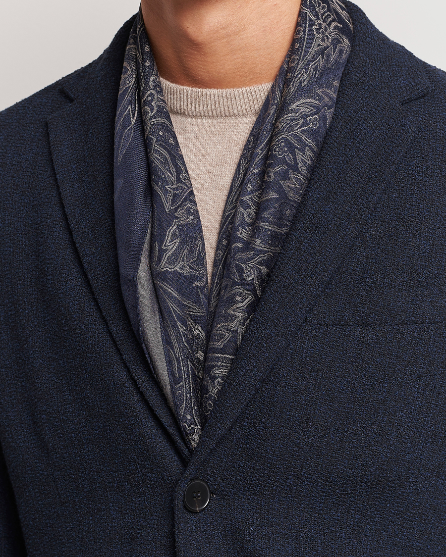 Herren | Etro | Etro | Silk/Viscose Scarf Navy
