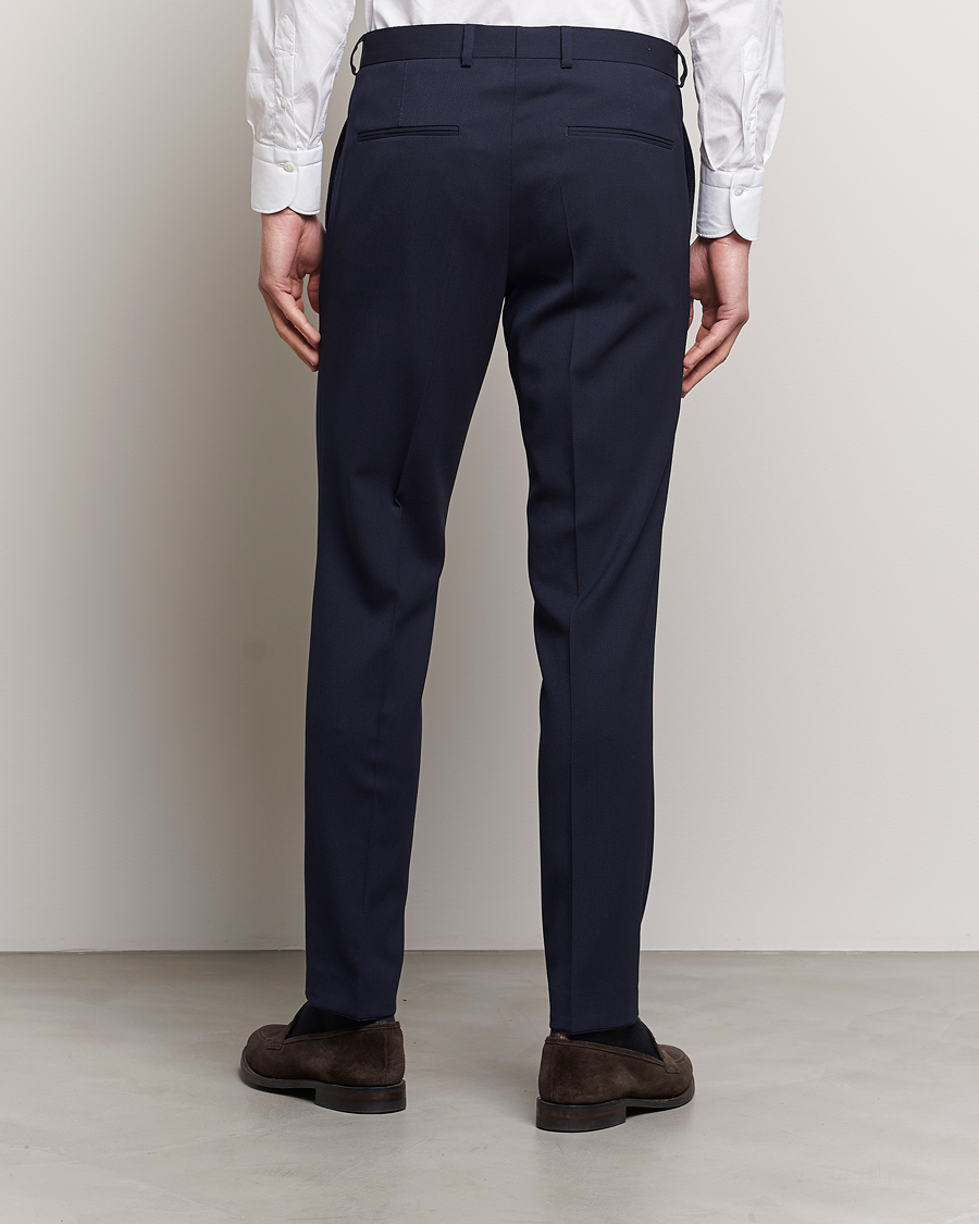 Herren | Hosen | Oscar Jacobson | Denz Structured Wool Trousers Blue