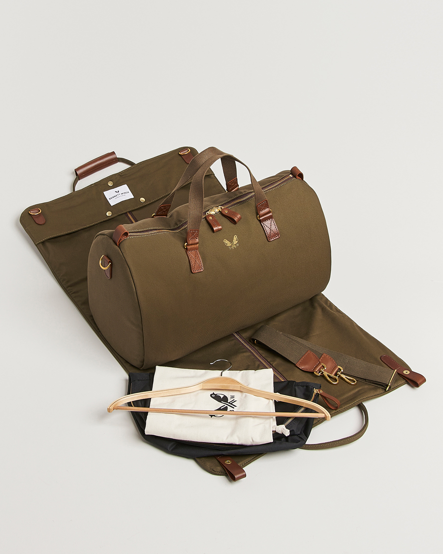 Herren | Bennett Winch Canvas Suit Carrier Holdall Olive | Bennett Winch | Canvas Suit Carrier Holdall Olive