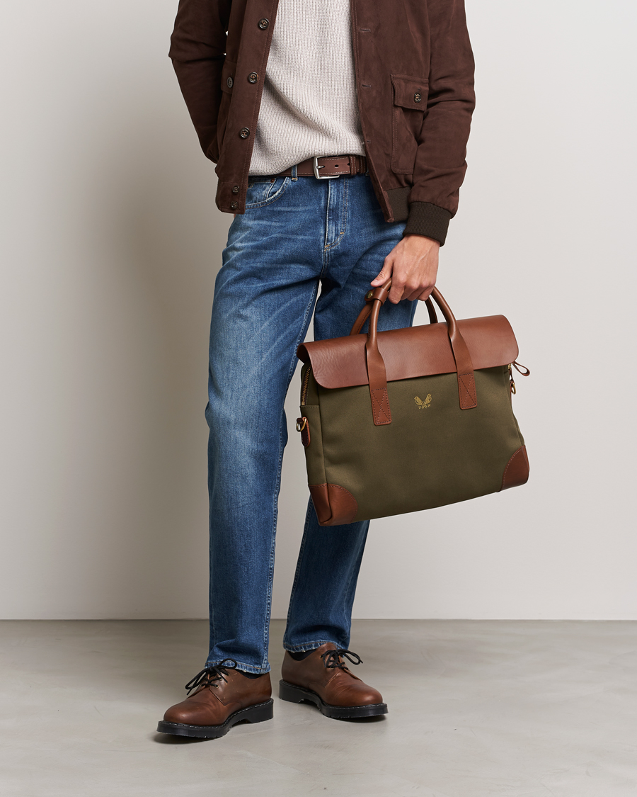 Herren | Accessoires | Bennett Winch | Canvas Briefcase Olive