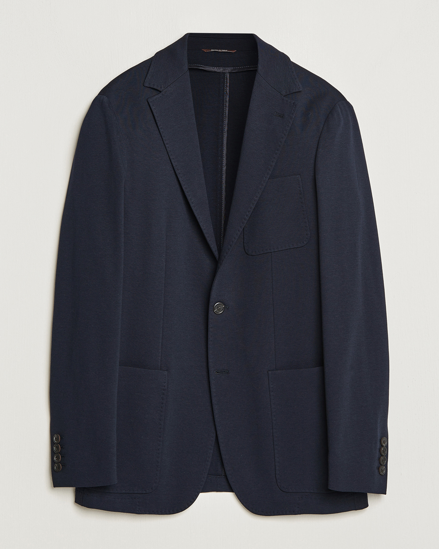 Herren | Sakkos | Canali | Jersey Stretch Jacket Navy
