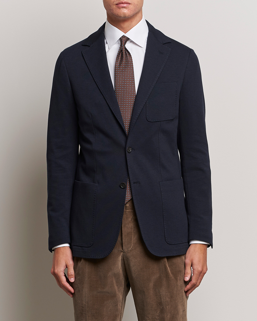 Herren | Sakkos | Canali | Jersey Blazer Navy