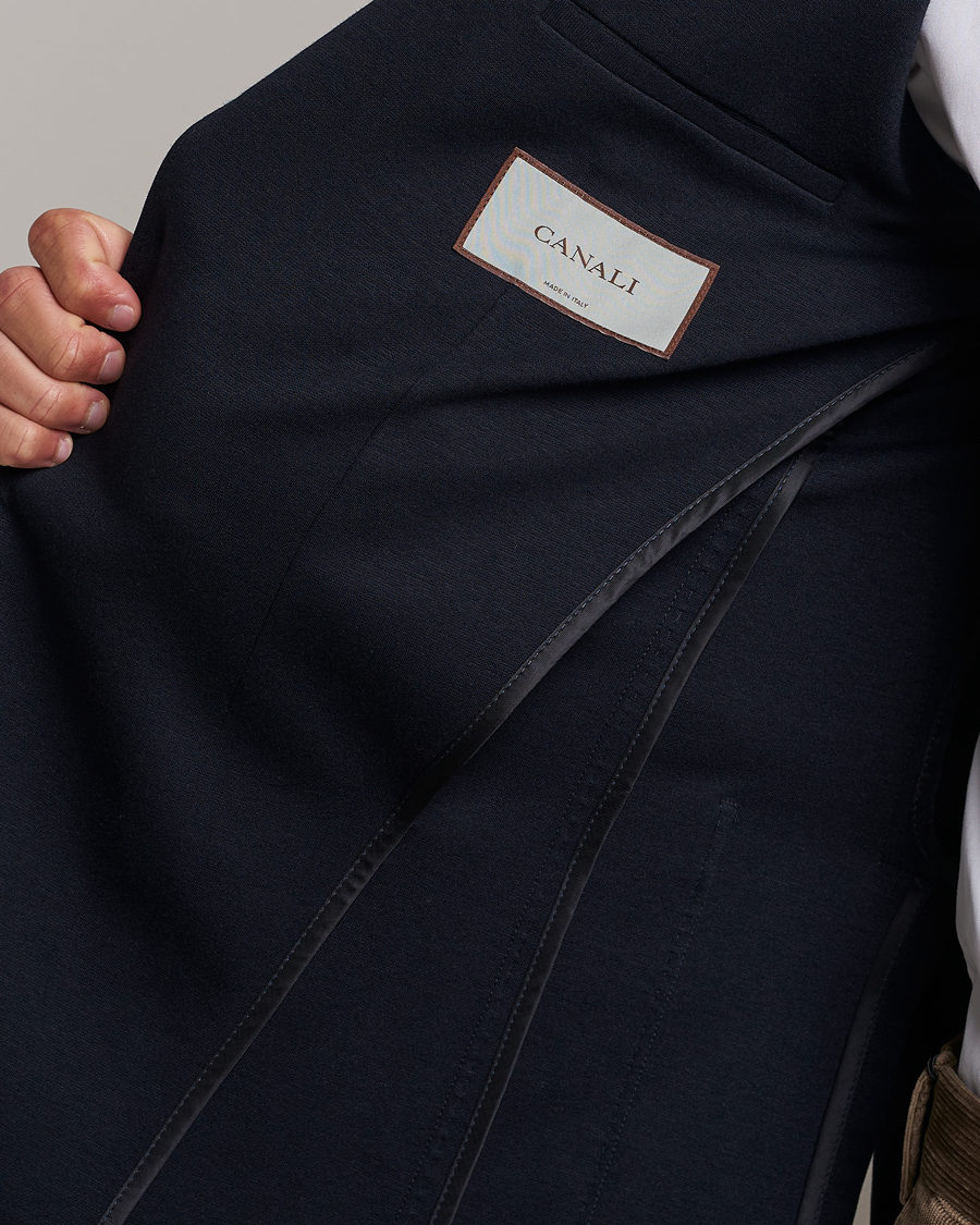 Herren | Sakkos | Canali | Jersey Stretch Jacket Navy