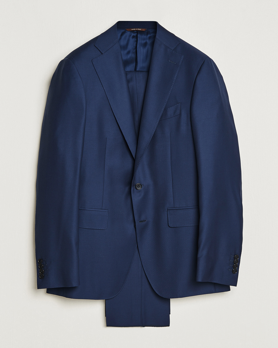 Herren | Canali | Canali | Super 130s Wool Capri Suit Dark Blue