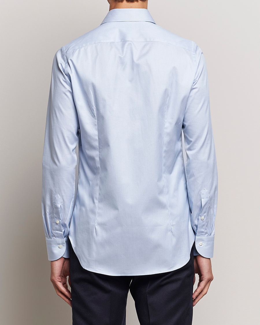Herren | Hemden | Canali | Slim Fit Striped Cotton Shirt Light Blue
