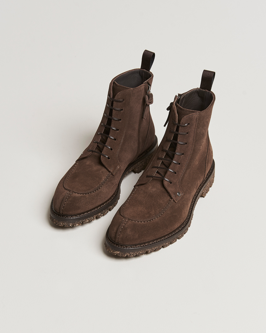 Herren | | Canali | Lace Up Winter Boot Dark Brown Suede