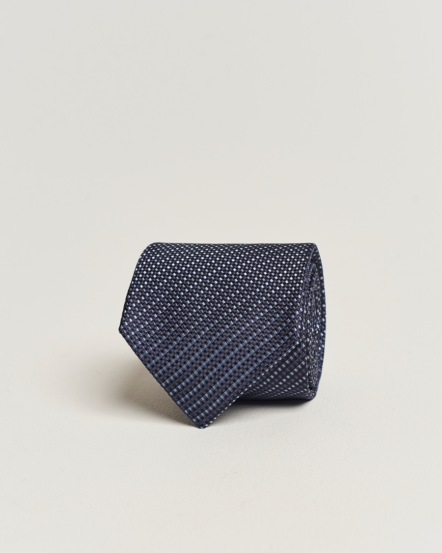 Herren | Krawatten | Canali | Structured Silk Tie Navy
