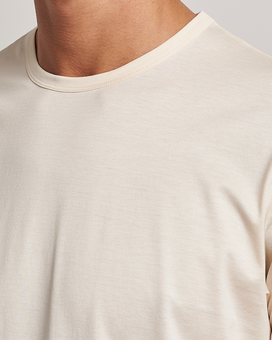 Herren | T-Shirts | Sunspel | Crew Neck Q82 Cotton T-Shirt Undyed