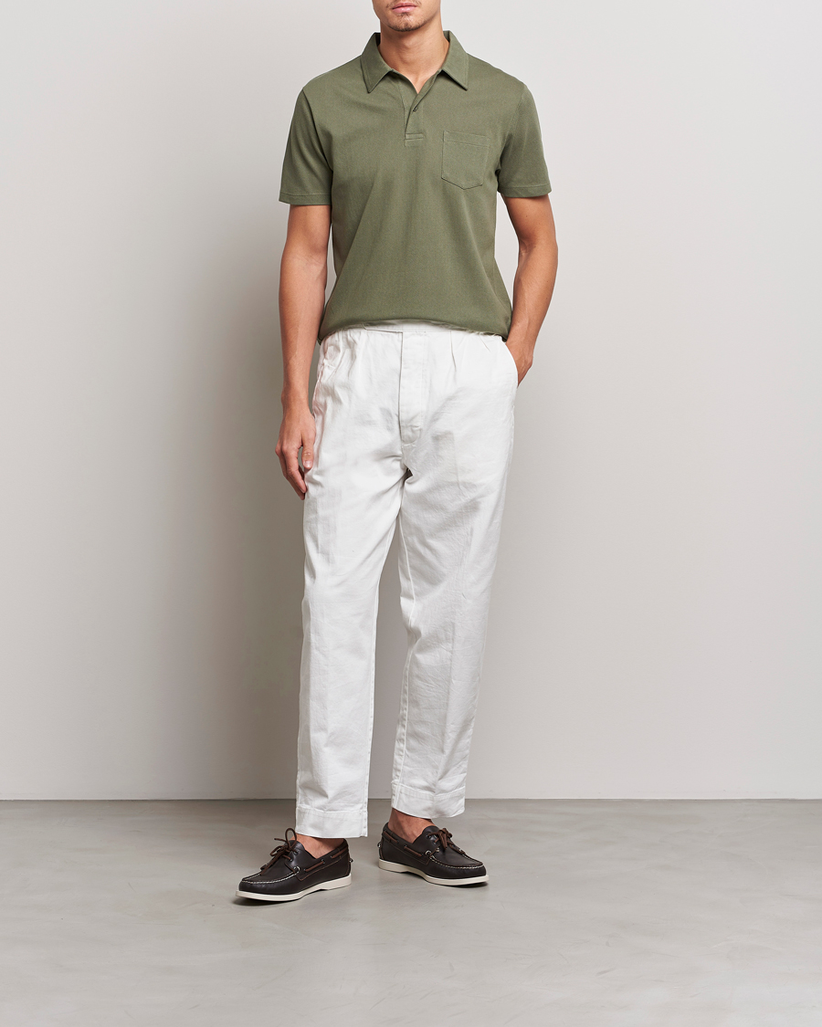 Herren | Poloshirts | Sunspel | Riviera Polo Shirt Hunter Green