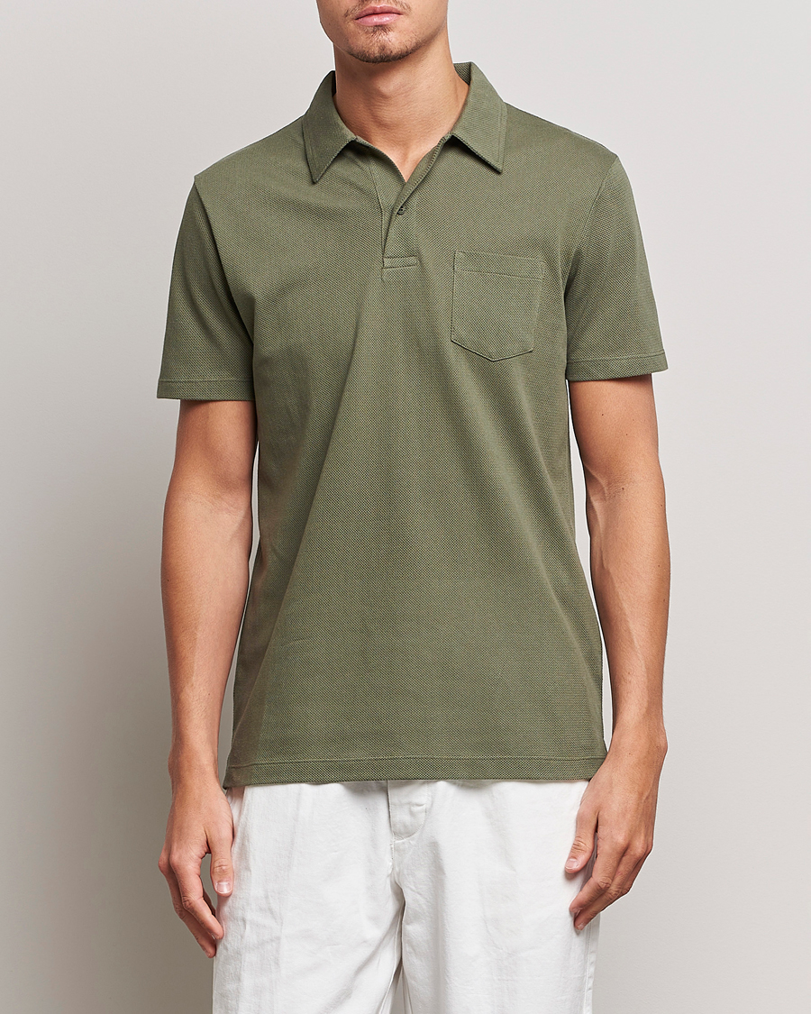 Herren | Poloshirts | Sunspel | Riviera Polo Shirt Hunter Green