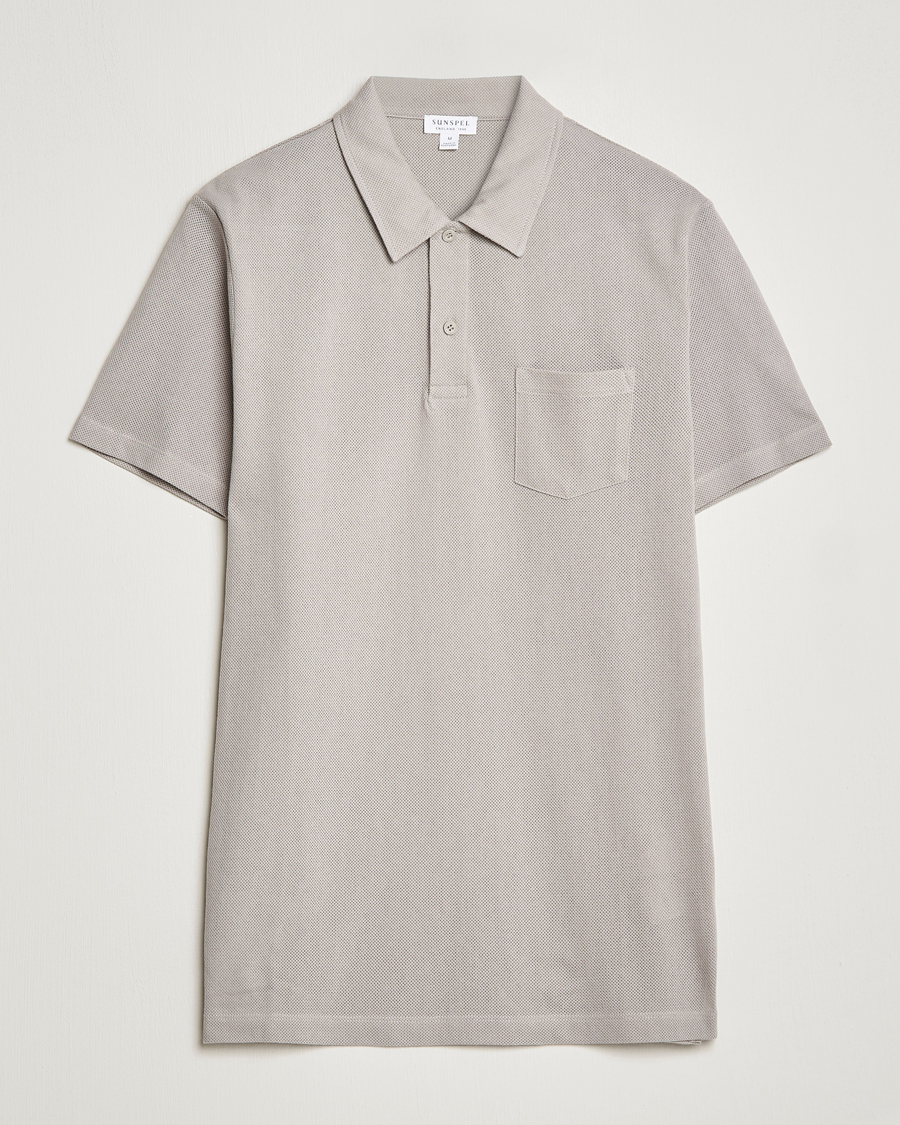 Herren | Poloshirts | Sunspel | Riviera Polo Shirt Mid Grey