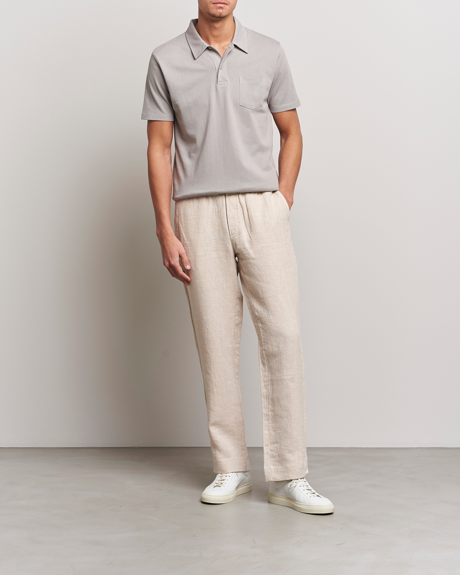 Herren | Poloshirts | Sunspel | Riviera Polo Shirt Mid Grey