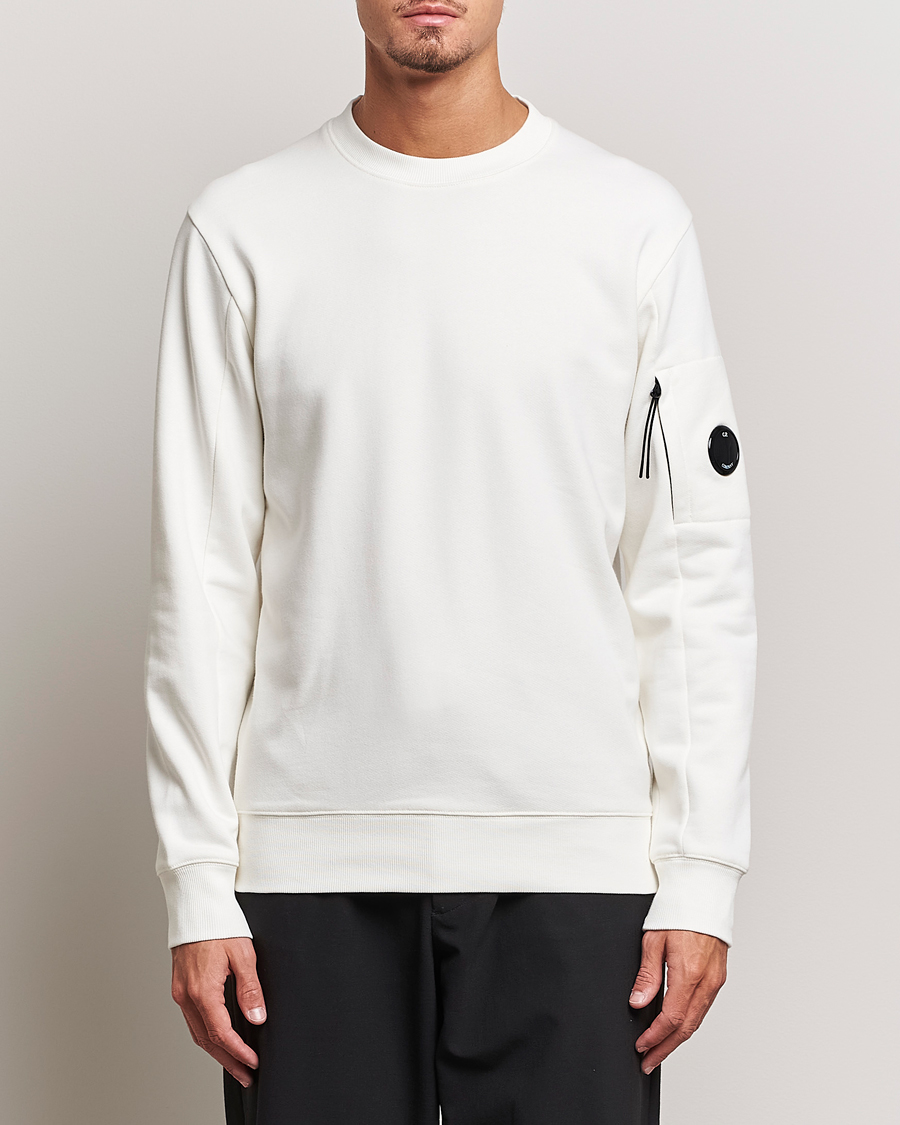 Herren | Kleidung | C.P. Company | Diagonal Raised Fleece Lens Sweatshirt White