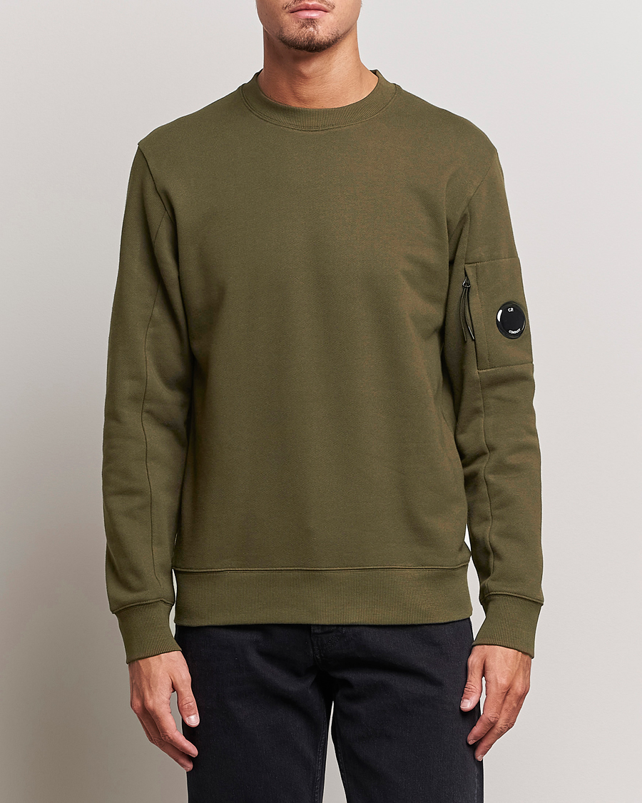 Herren |  | C.P. Company | Diagonal Raised Fleece Lens Sweatshirt Military Green