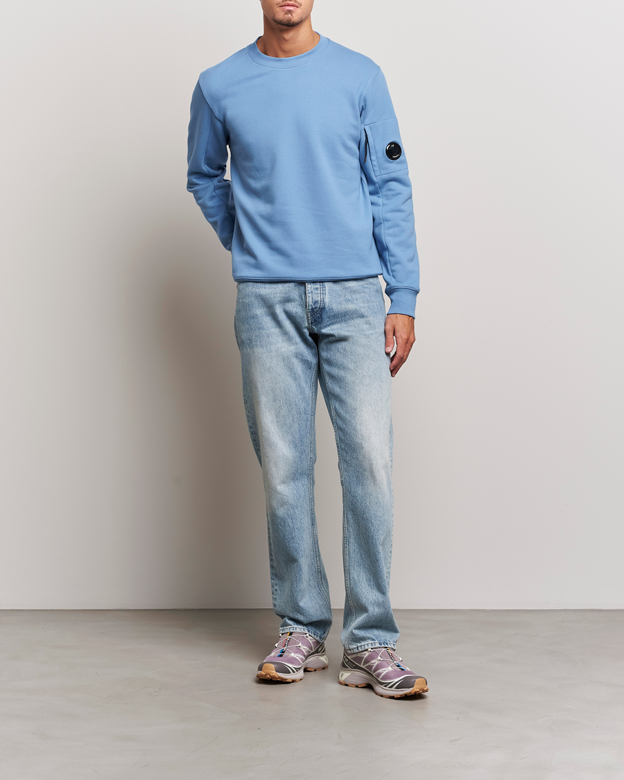Herren | Pullover | C.P. Company | Diagonal Raised Fleece Lens Sweatshirt Blue