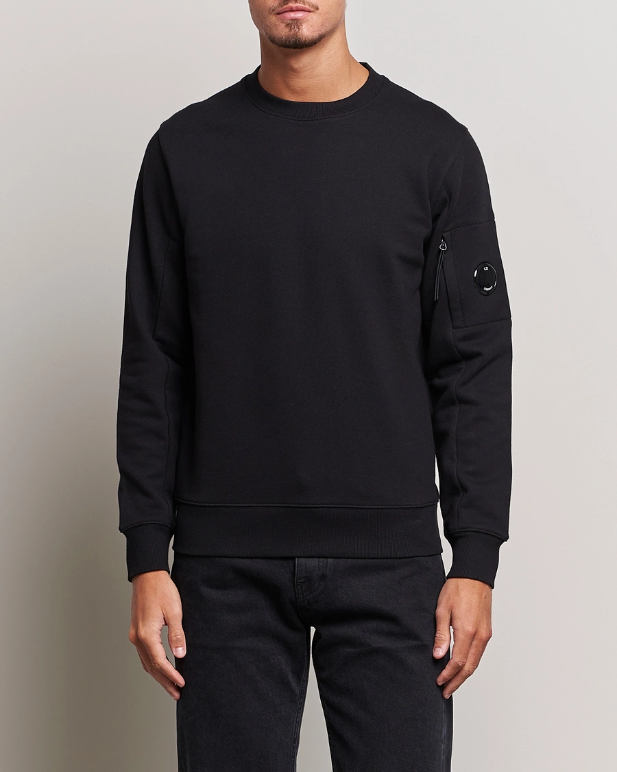 Herren | Sweatshirts | C.P. Company | Diagonal Raised Fleece Lens Sweatshirt Black