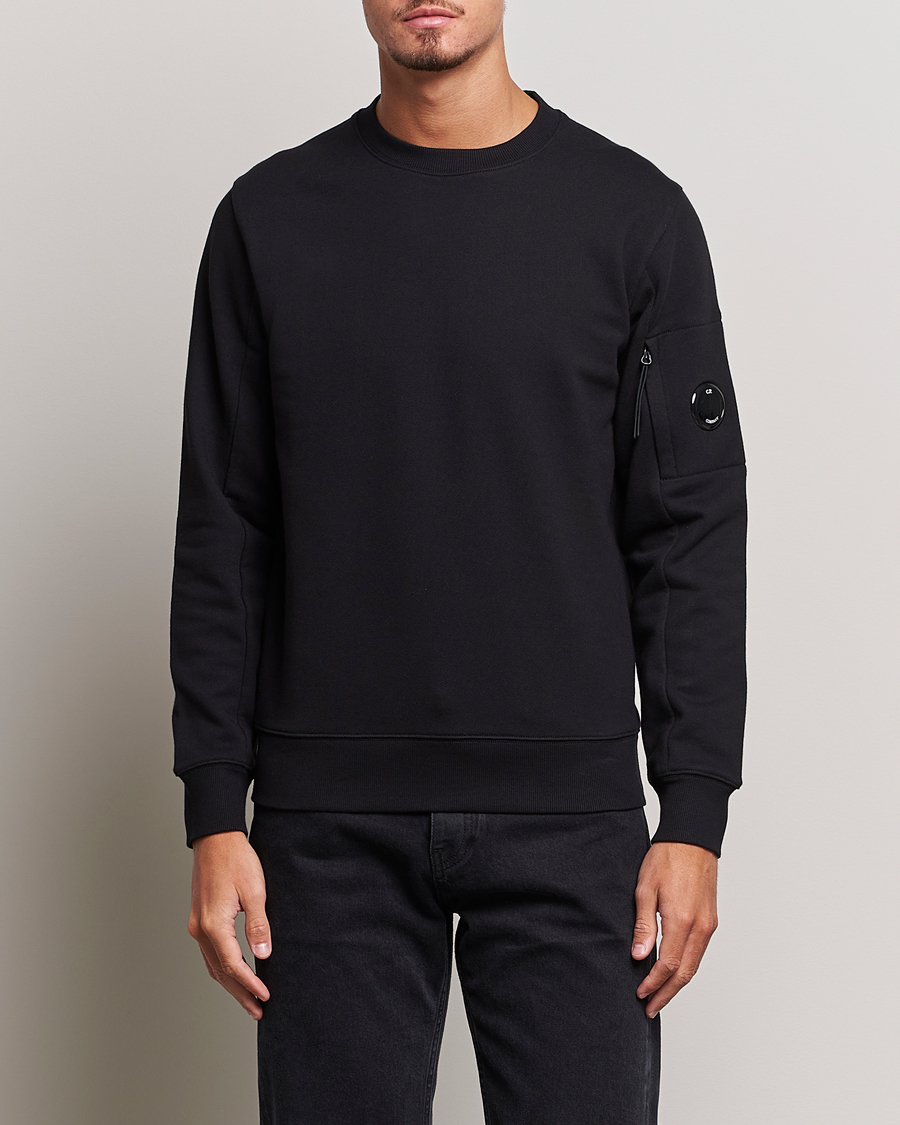 Herren |  | C.P. Company | Diagonal Raised Fleece Lens Sweatshirt Black