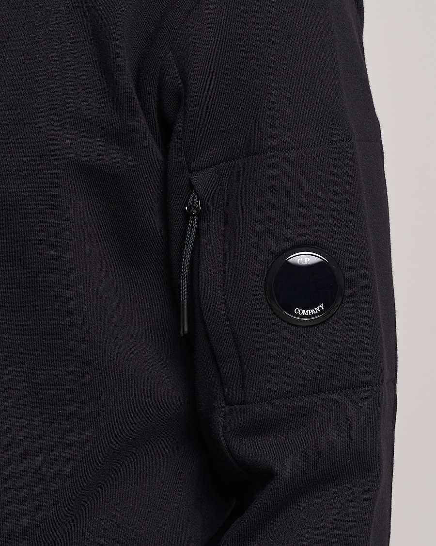 Herren | Pullover | C.P. Company | Diagonal Raised Fleece Lens Sweatshirt Black