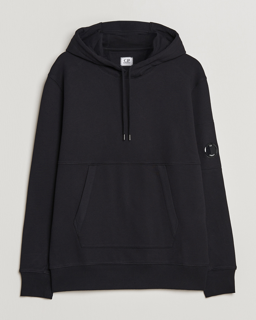 Herren | Kapuzenpullover | C.P. Company | Diagonal Raised Fleece Hooded Lens Sweatshirt Black
