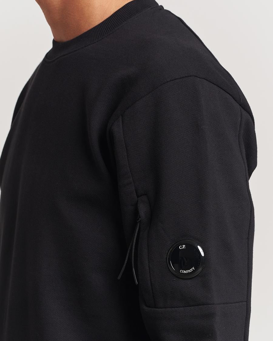 Herren | Pullover | C.P. Company | Diagonal Raised Fleece Lens Sweatshirt Black