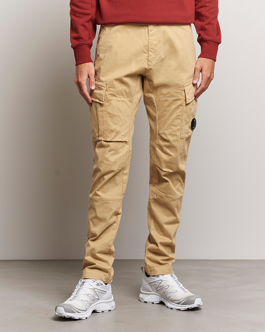 Herren |  | C.P. Company | Stretch Satin Lens Cargo Pants Beige