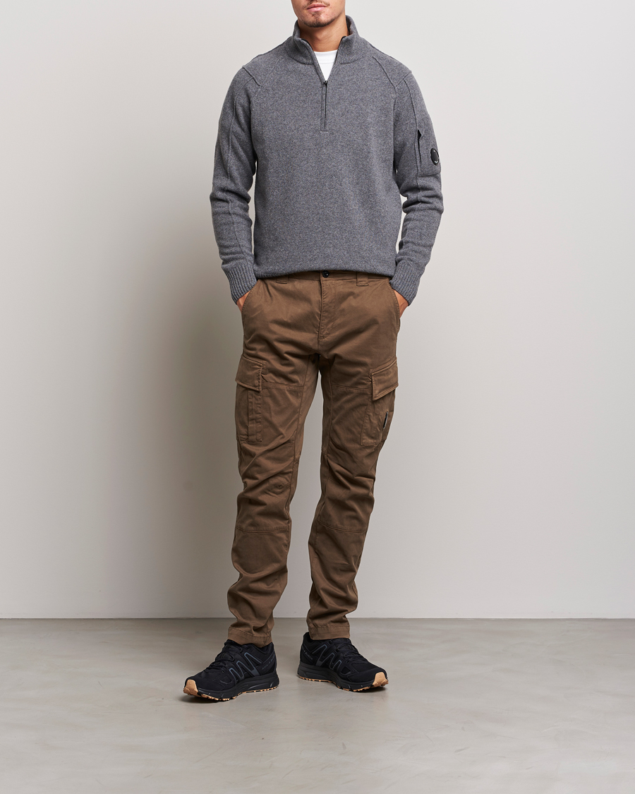 Herren | Hosen | C.P. Company | Stretch Satin Lens Cargo Pants Light Brown