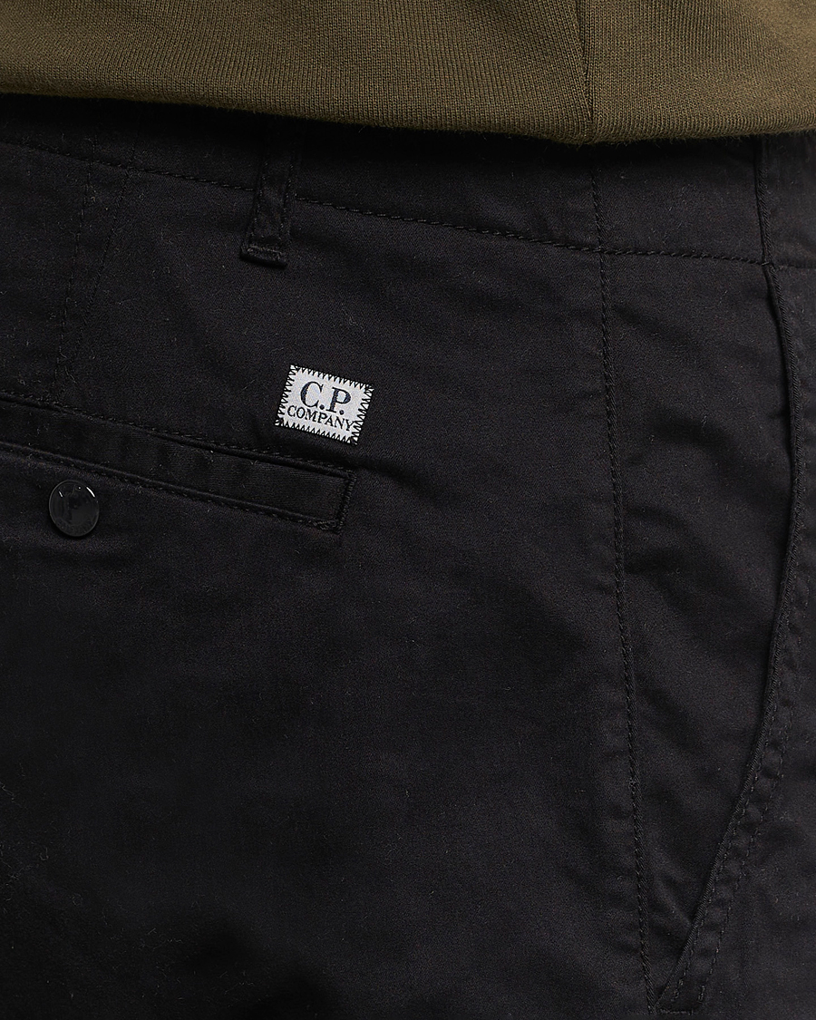 Herren | Hosen | C.P. Company | Stretch Satin Lens Cargo Pants Black