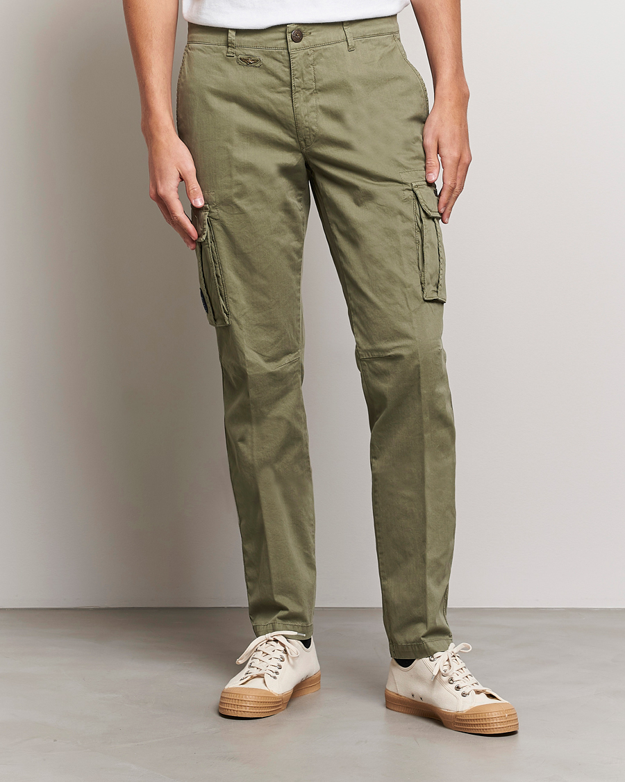 Men | Trousers | Aeronautica Militare | Cotton Cargo Pants Green