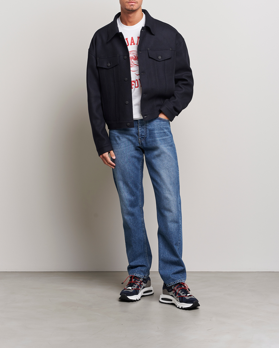 Herren | Jacken | Dsquared2 | Felt Wool Bomber Jacket Navy