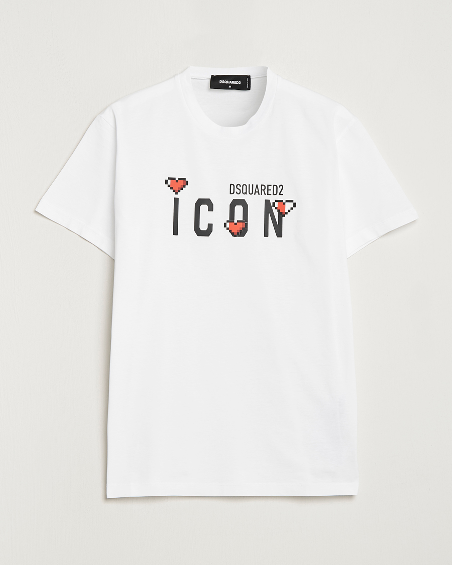 Herren | Kurzarm T-Shirt | Dsquared2 | Cool Fit Heart Icon Tee White